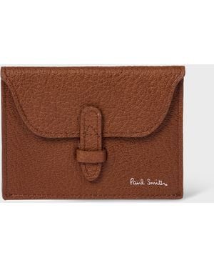 Paul Smith Tan Leather Envelope Card Holder - Brown