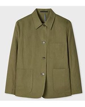 Paul Smith Khaki Linen Jacket - Green