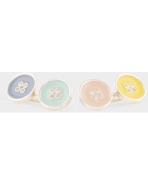 Paul Smith Double Button Linked Cufflinks - Metallic