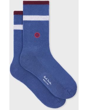 Paul Smith Spot And Stripe Socks - Blue
