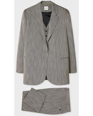 Paul Smith Longline Herringbone Three-Piece Suit - Gray
