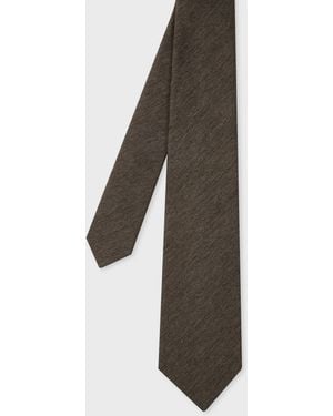 Paul Smith Silk-Wool Blend Textured Tie - White