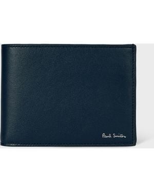 Paul Smith Dark 'London Travel' Billfold Wallet - Blue