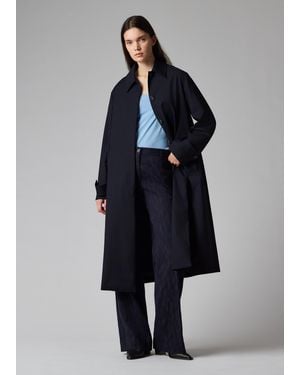 Paul Smith 'Storm System' Wool Mac - Blue