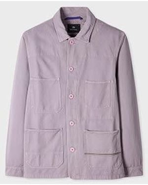 Paul Smith Lilac Cotton-Linen Work Jacket - Purple