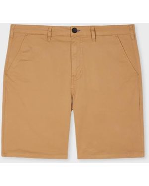 Paul Smith Tan Organic Cotton-Stretch Shorts - Natural
