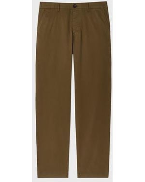 Paul Smith Tapered-Fit Khaki Stretch-Cotton Chinos - Green