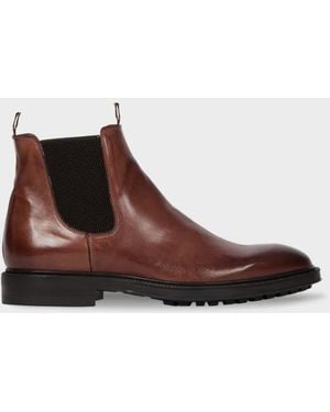 Paul Smith Leather 'Sidney' Boots - Brown