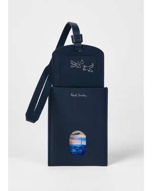 Paul Smith Leather 'Paris' Luggage Tag - Blue