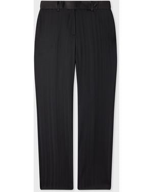 Paul Smith 'Tonal Stripe' Tux Pants - Black