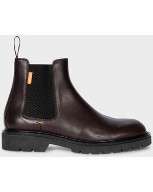 Paul Smith Dark Leather 'Xenon' Boots - Brown