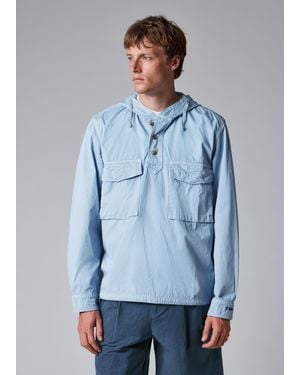 Paul Smith Light Cotton Popover Jacket - Blue