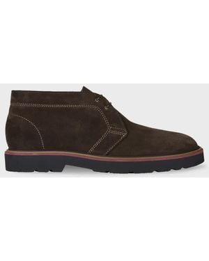 Paul Smith Dark Suede 'Karr' Boots - Brown