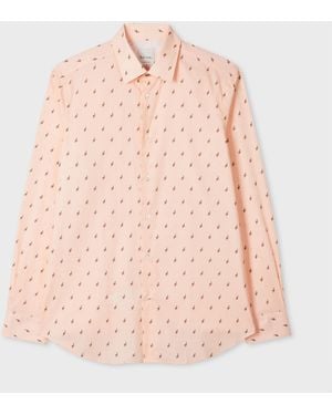 Paul Smith Tailored-Fit 'Butterfly' Print Shirt - Pink