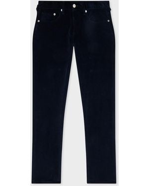 Paul Smith Tapered-Fit Dark Corduroy Pants - Blue