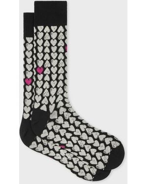 Paul Smith 'Signature Heart' Socks - White