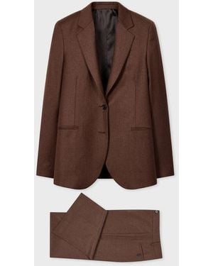 Paul Smith Wool-Cashmere Flannel Two-Piece Suit - Brown
