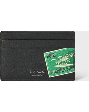 Paul Smith 'Hotel Stickers' Credit Card Holder - Green