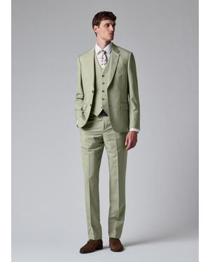 Paul Smith Sage Wool-Mohair Pants - Green