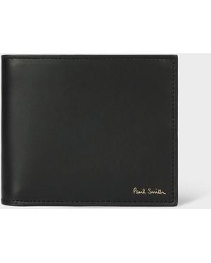 Paul Smith Leather Contrast-Interior Billfold Wallet - Black