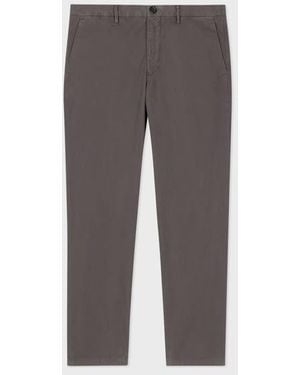 Paul Smith Charcoal 'Broadstripe Zebra' Mid-Fit Chinos - Gray
