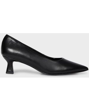 Paul Smith Leather 'Sonora' Heel Court Shoes - Black