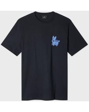 Paul Smith 'Never Assume Bunny' Print T-Shirt - Blue
