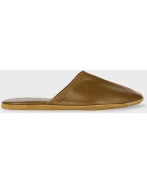 Paul Smith Leather Travel Slippers - Green