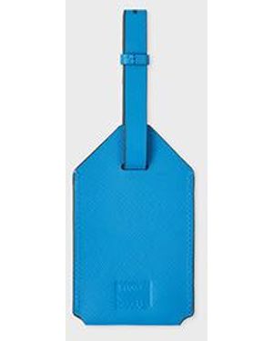 Paul Smith Bright Leather Luggage Tag - Blue