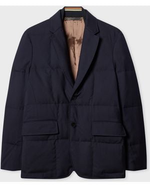 Paul Smith Quilted A Suit To Travel In' Blazer - Blue