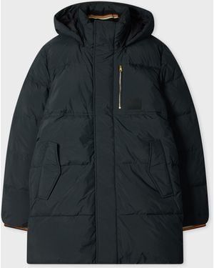 Paul Smith Water Repellent Mid-Length Down Coat - Blue