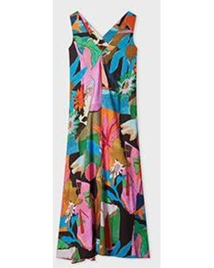 Paul Smith 'River Collage' Maxi Dress - Blue