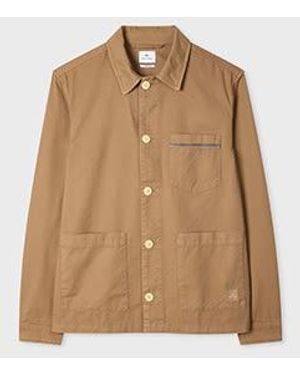 Paul Smith Tan Cotton-Twill 'Stitch Stripe' Work Jacket - Natural