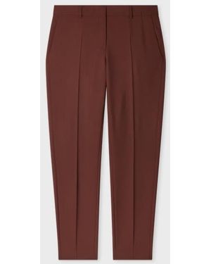 Paul Smith Wool-Hopsack Slim-Fit Pants - Brown