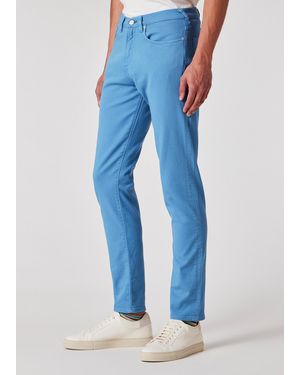 Paul Smith Tapered-Fit Garment-Dyed Organic Cotton-Stretch Jeans - Blue
