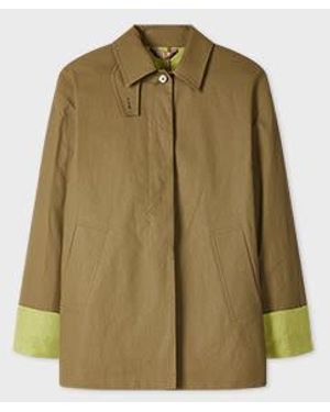 Paul Smith Linen Jacket With Contrast Cuffs - Green