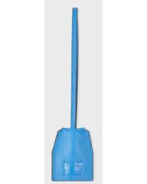 Paul Smith Bright Leather Keyring - Blue