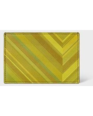 Paul Smith Leather Chevron Card Holder - Yellow