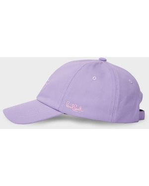 Paul Smith Lilac Washed Cotton Cap - Purple