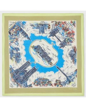 Paul Smith 'London' Print Pocket Square - Blue