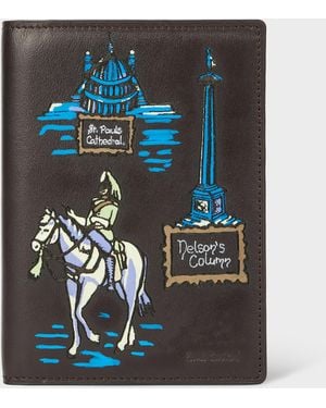 Paul Smith Leather 'London' Passport Holder - Blue