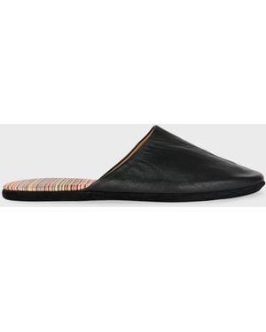 Paul Smith Leather Travel Slipper - White