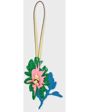Paul Smith Leather Flower Charm - Blue