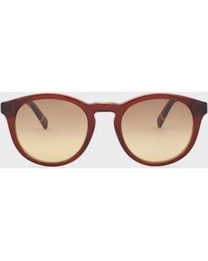 Paul Smith Transparent And 'Poulcott' Sunglasses - Natural