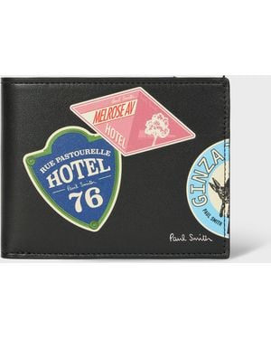 Paul Smith Leather 'Stickers' Billfold Wallet - Black