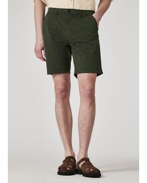 Paul Smith Organic Cotton-Stretch Shorts - Green