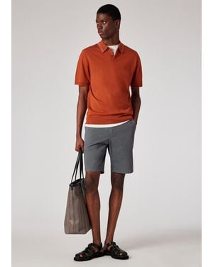 Paul Smith Cotton-Twill 'Broad Stripe Zebra' Shorts - Red