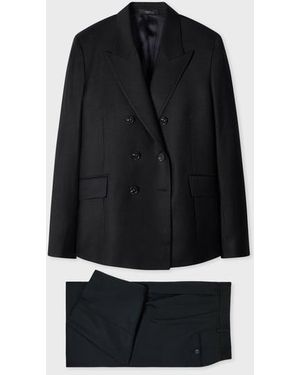 Paul Smith Wool-Blend Double-Breasted Two-Piece Suit - Black