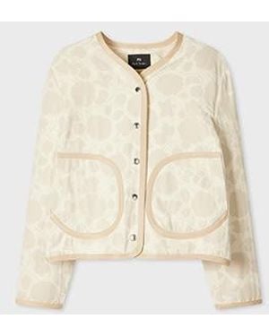 Paul Smith Cream Floral Jacquard Jacket - Natural