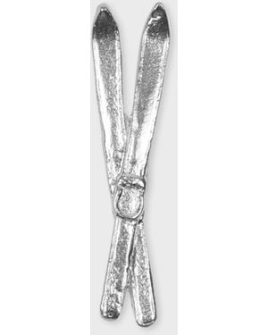 Paul Smith Skis Pin Badge - White